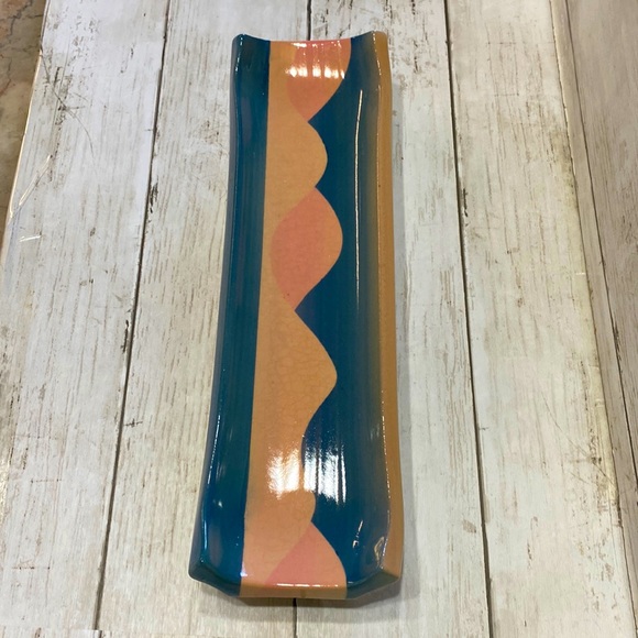 FRAN HOGAN Santa Fe NM Southwest Pottery Hand Made Serving/ Sushi Tray - Picture 5 of 7